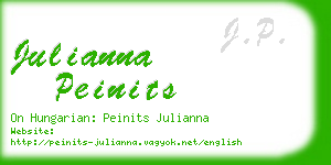 julianna peinits business card